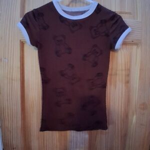 Rue21 Brown Bear Pattern Kids Tee